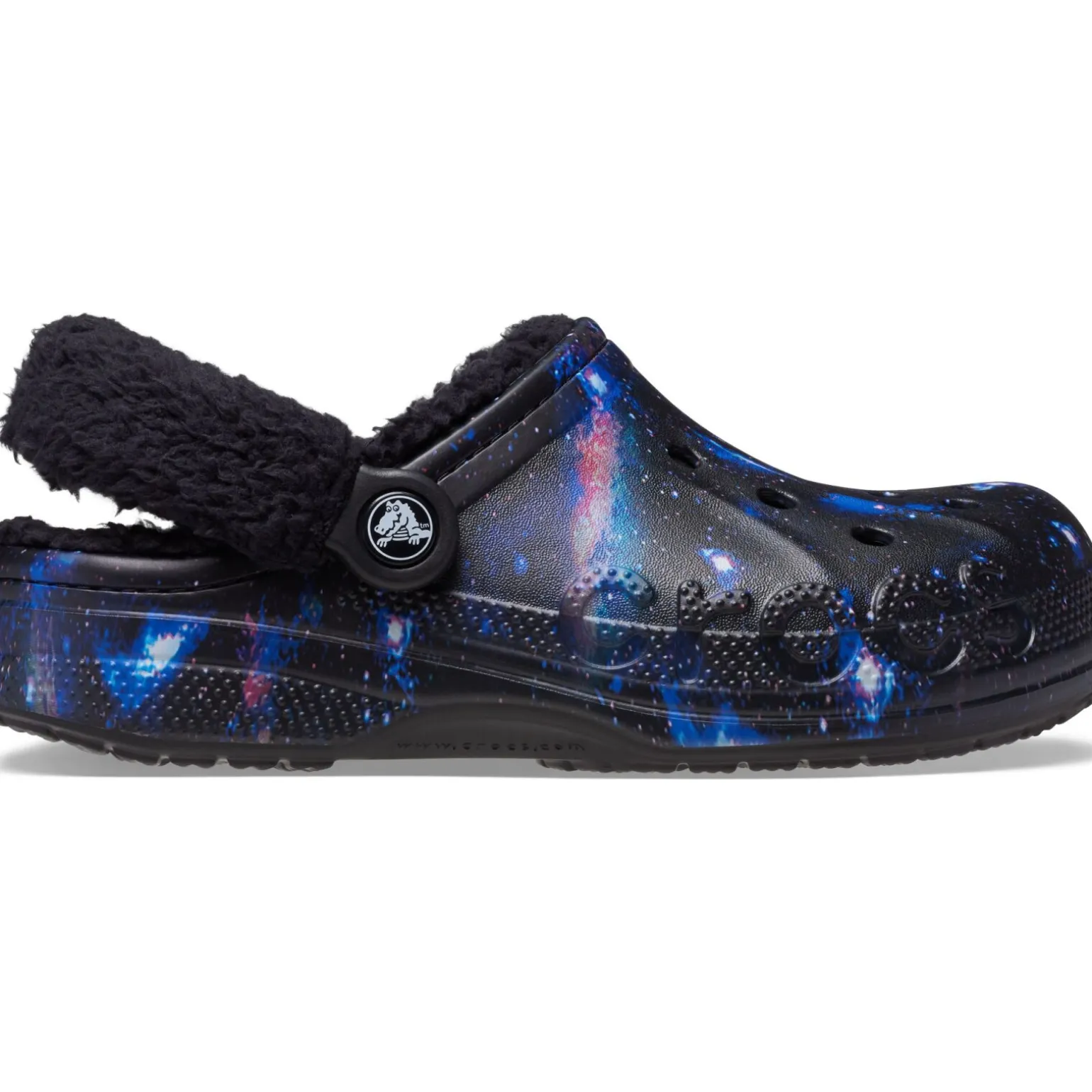 Crocs Baya Lined Fuzz Strap Graphic Clog