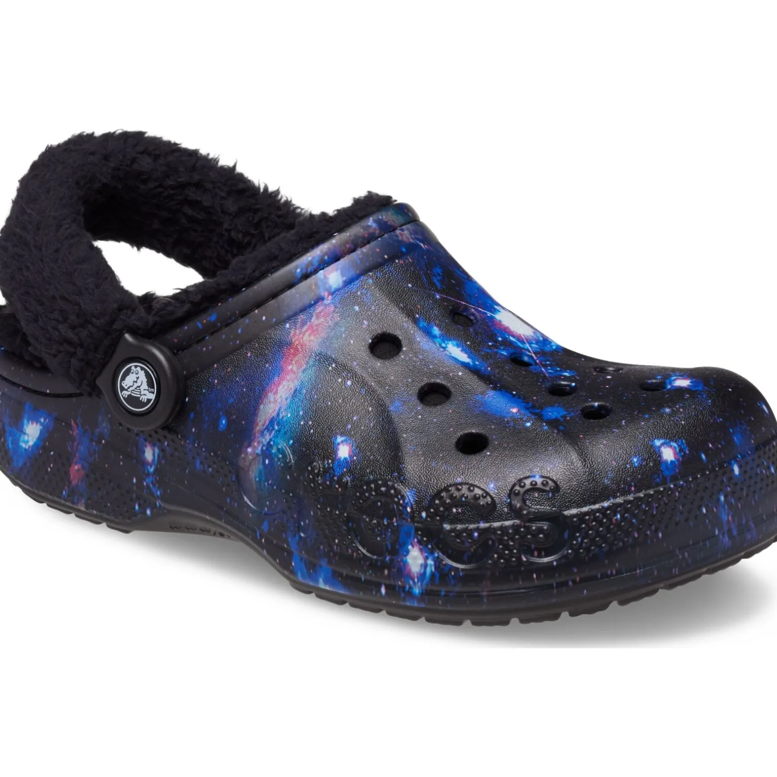 Crocs Baya Lined Fuzz Strap Graphic Clog