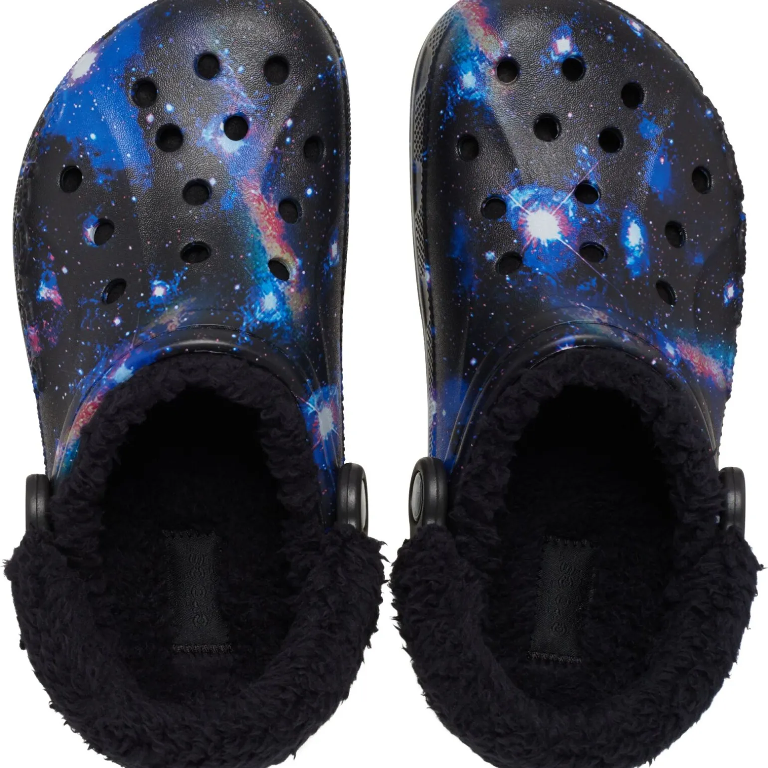 Crocs Baya Lined Fuzz Strap Graphic Clog