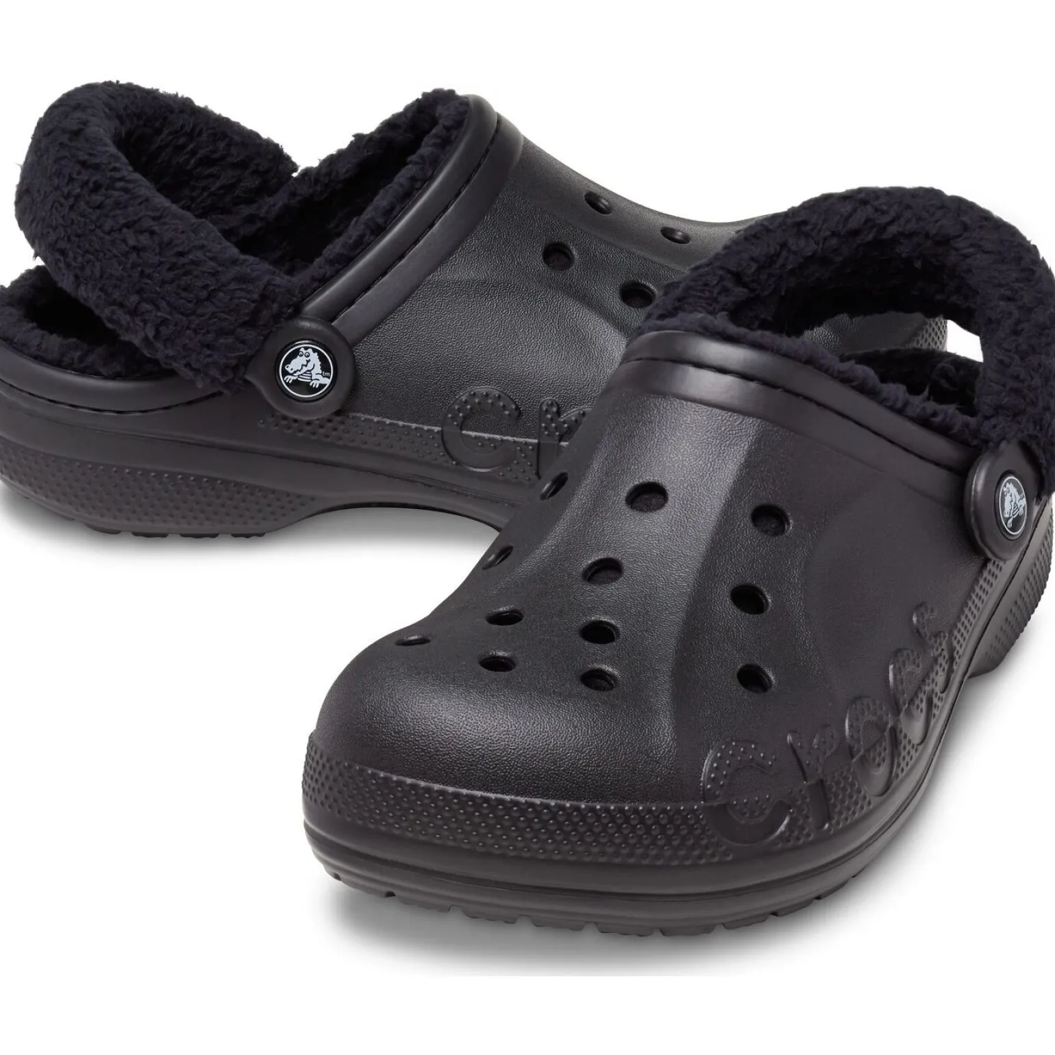 Crocs Baya Lined Fuzz Strap Clog