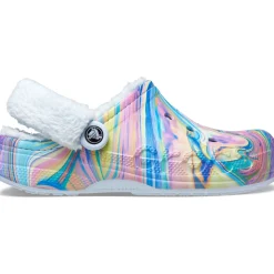 Crocs Baya Lined Fuzz Strap Graphic Clog