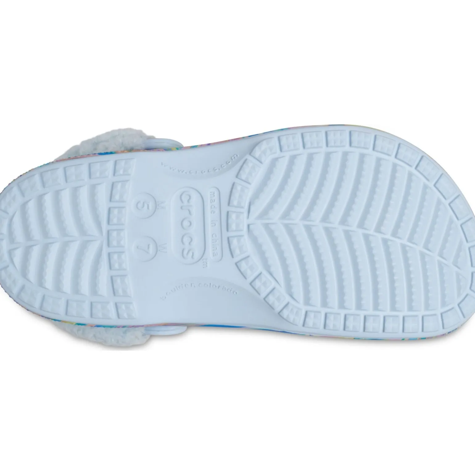 Crocs Baya Lined Fuzz Strap Graphic Clog