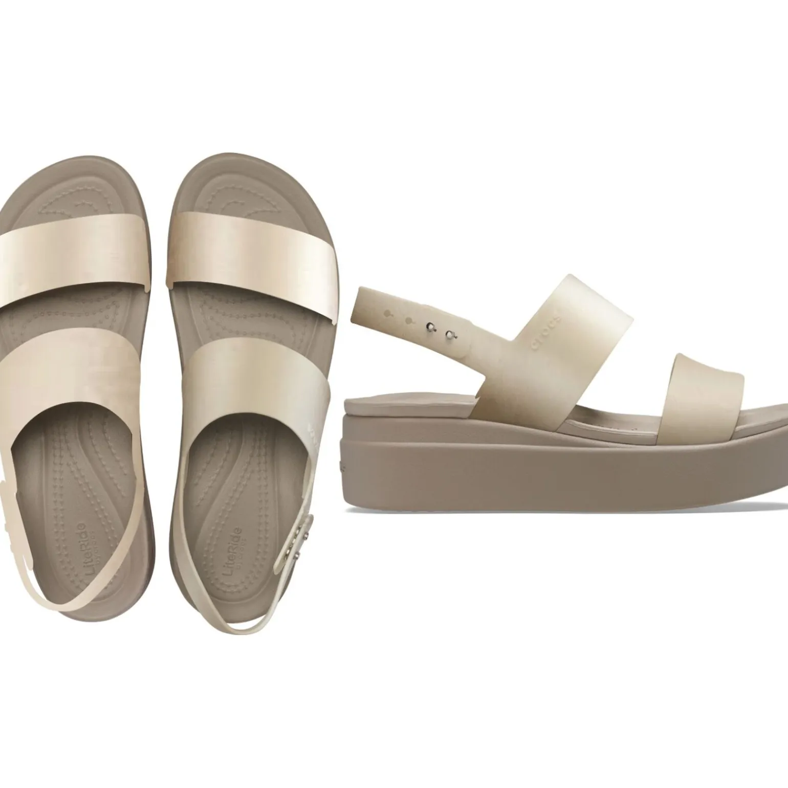 Crocs Brooklyn Metallic Low Wedge Women's