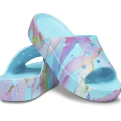 Crocs Classic Platform Palm Print Slide