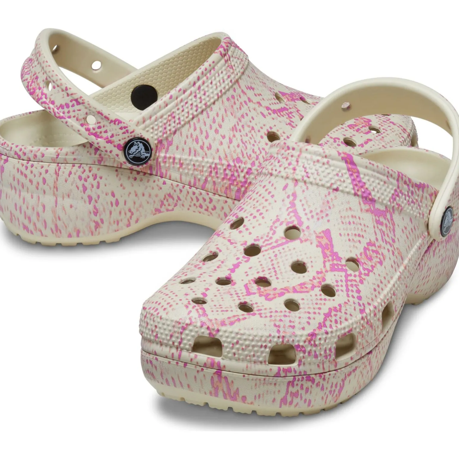 Crocs Classic Platform Snake Print Clog Women
