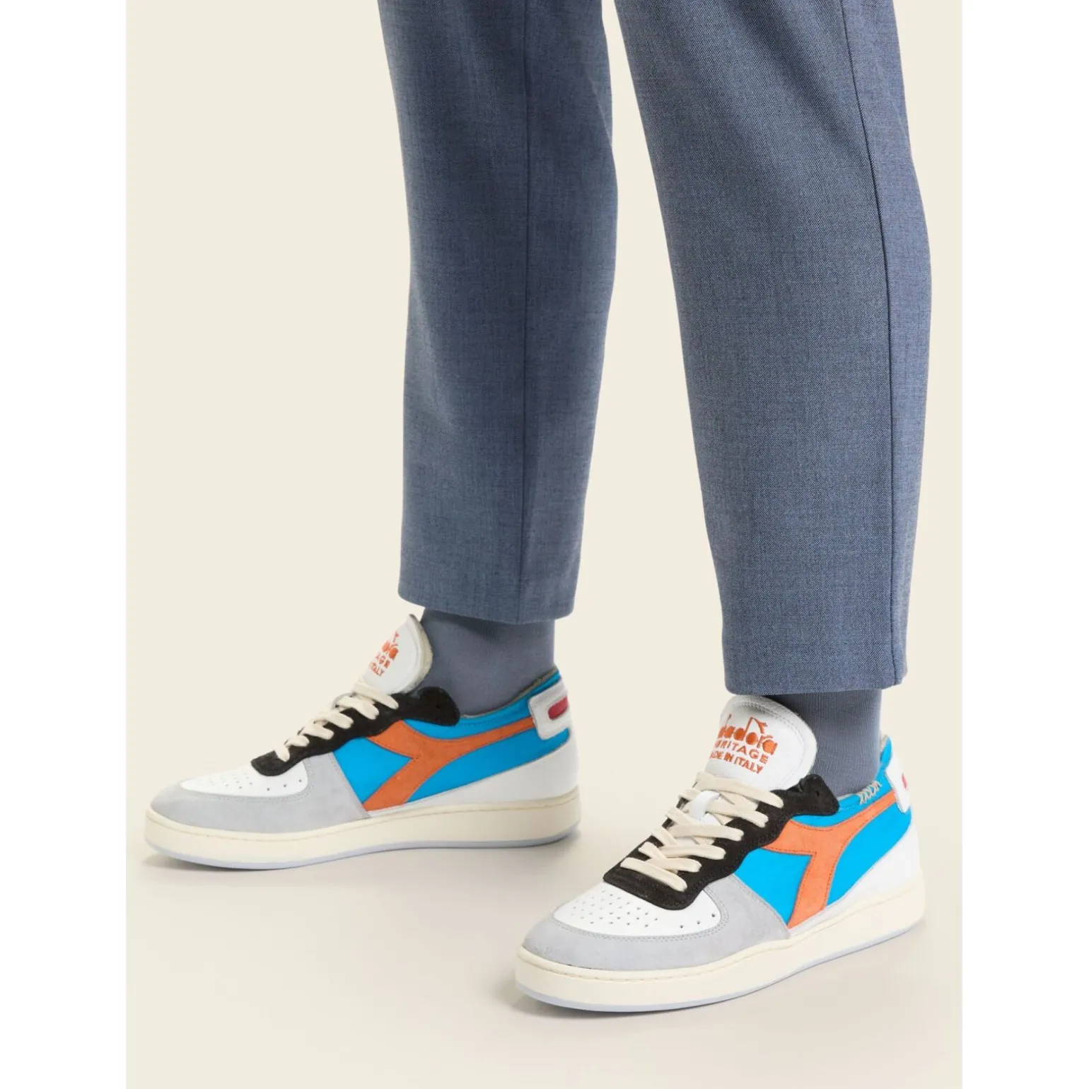 Diadora Mi Basket Row Cut Milk Breakfast