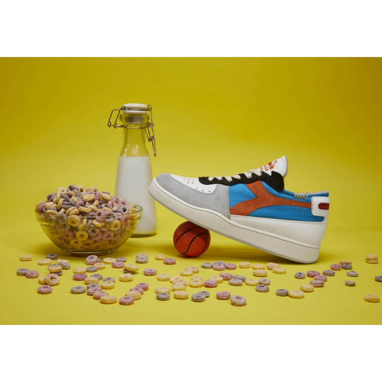 Diadora Mi Basket Row Cut Milk Breakfast