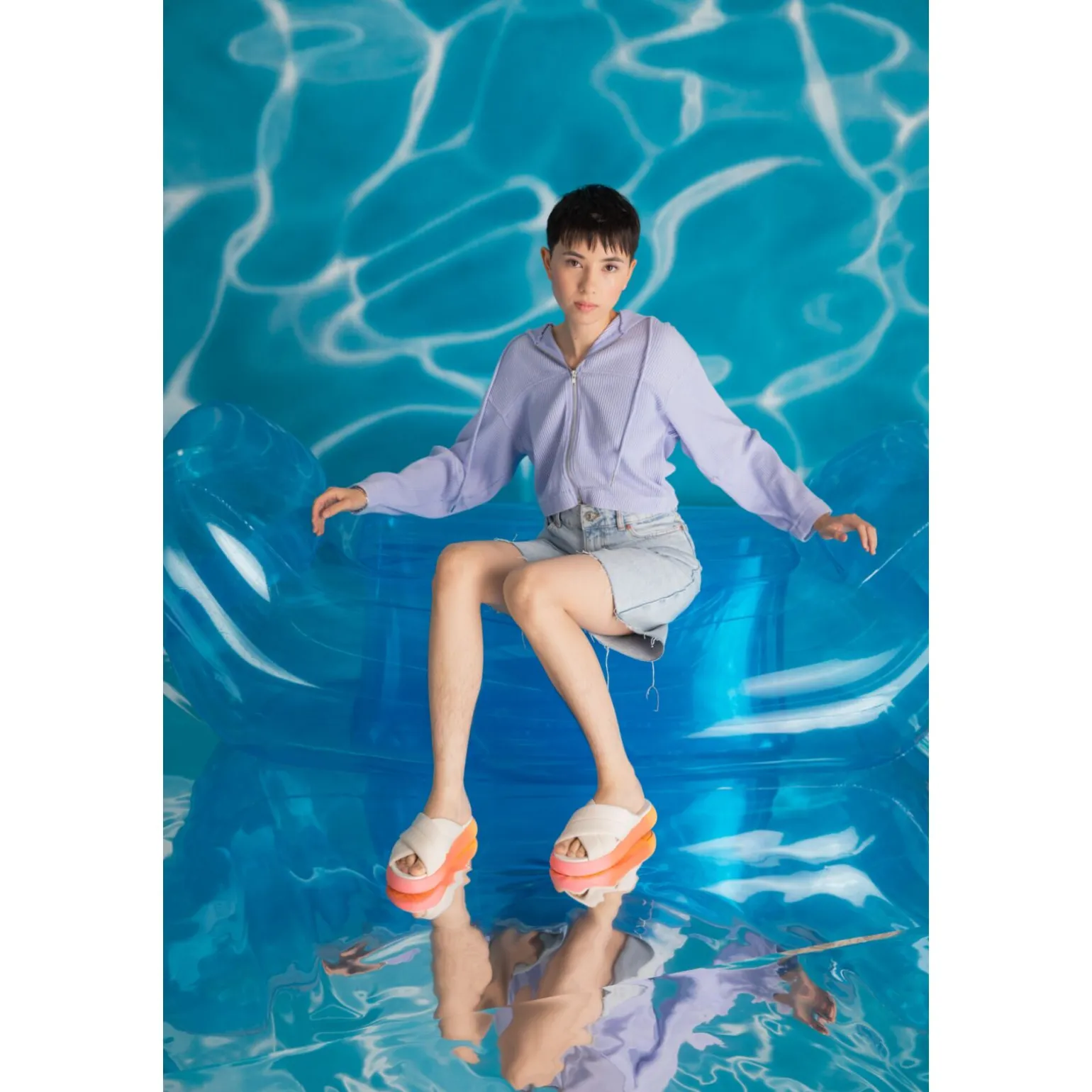 Toms Ombre Repreve Jersey Mallow Crossover Sandal