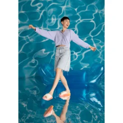 Toms Ombre Repreve Jersey Mallow Crossover Sandal