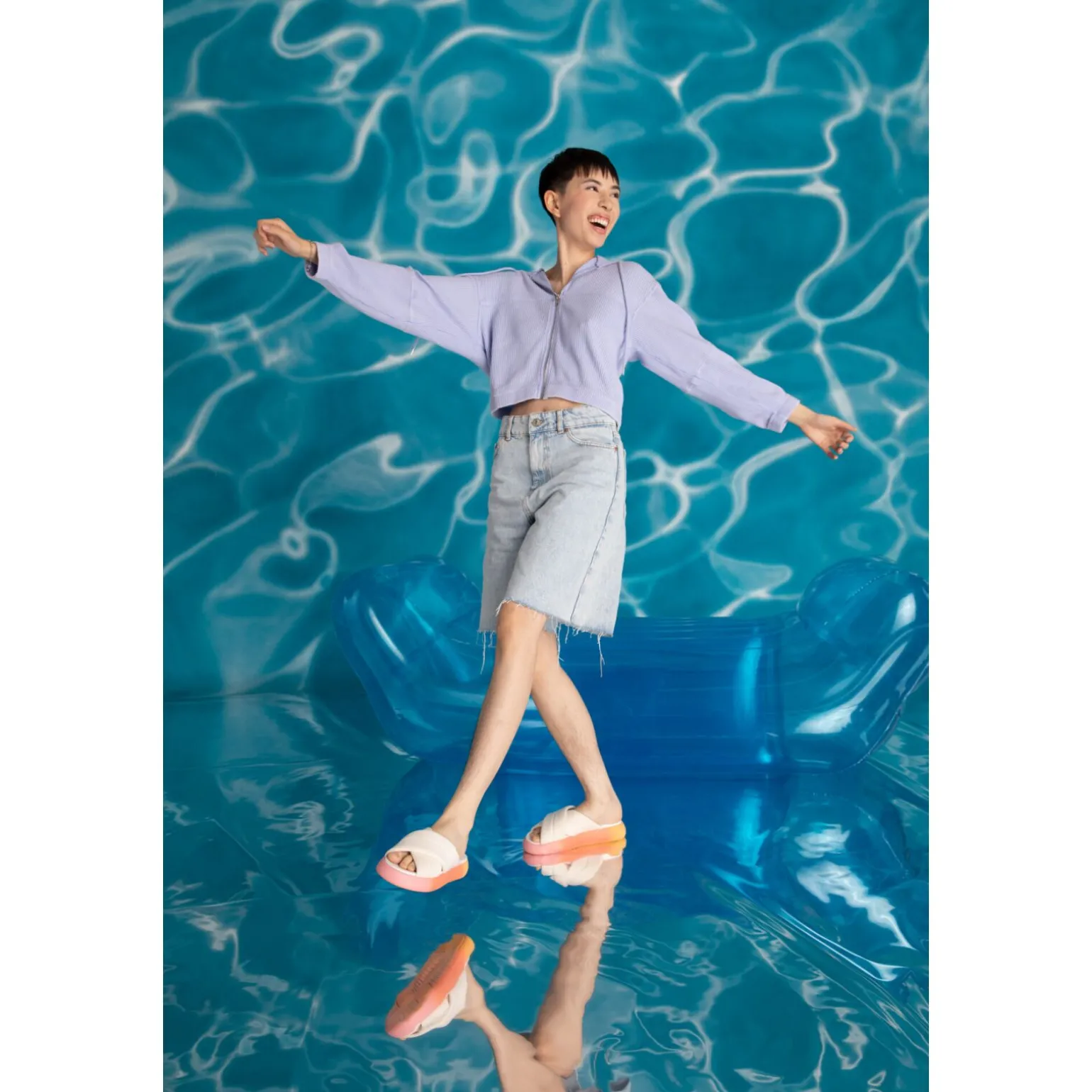 Toms Ombre Repreve Jersey Mallow Crossover Sandal