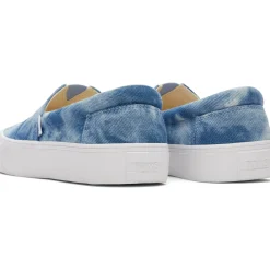 Toms Washed Denim Women Alpargata Fenix Slip On